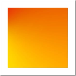 orange yellow gradient Posters and Art